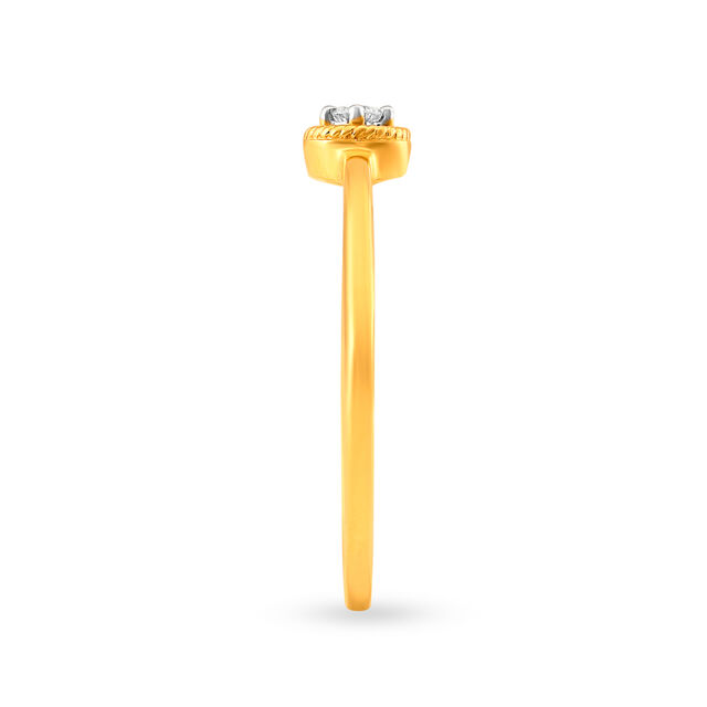 Gorgeous 18 Karat Yellow Gold And Diamond Finger Ring 3