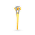 Shimmering 18 Karat Yellow Gold And Diamond Looped Finger Ring,,hi-res 3