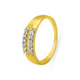 Dual Line Band Style Diamond Finger Ring,,hi-res 