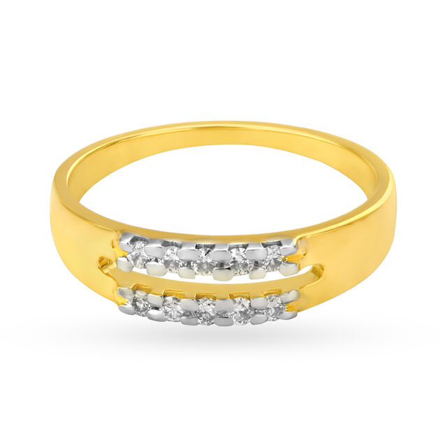Dual Line Band Style Diamond Finger Ring,,hi-res 2
