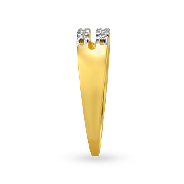 Dual Line Band Style Diamond Finger Ring,,hi-res 3