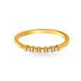 Simplistic 18 Karat Yellow Gold And Diamond Finger Ring,,hi-res 2