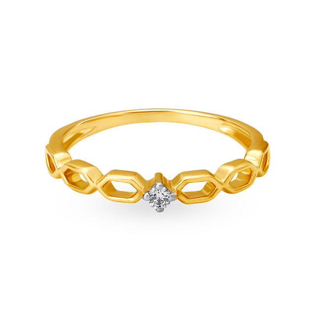 Bold Geometry Diamond Ring 2