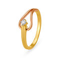 Opulent 18 Karat Gold Square Studded Ring,,hi-res 