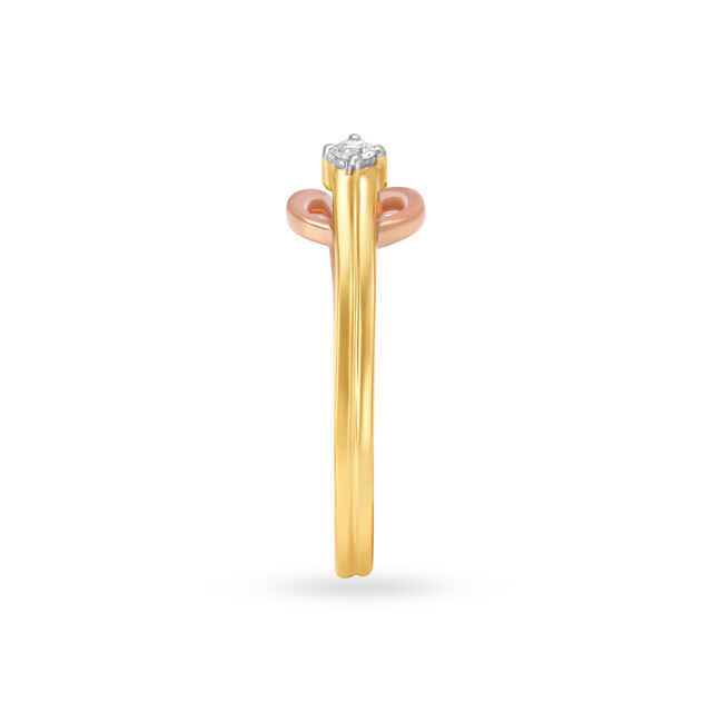 Opulent 18 Karat Gold Square Studded Ring,,hi-res 3