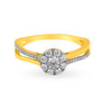 Stunning 18 Karat Gold And Diamond Cluster Ring 2