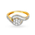Sparkling 18 Karat Yellow Gold And Diamond Finger Ring 2