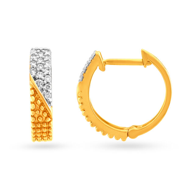 Traditional Diamond Hoop Earrings 2