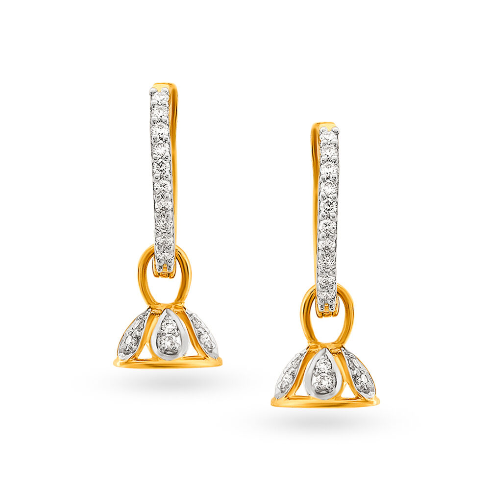 Buy Dainty Diamond Jhumka Earrings at Best Price Tanishq US
