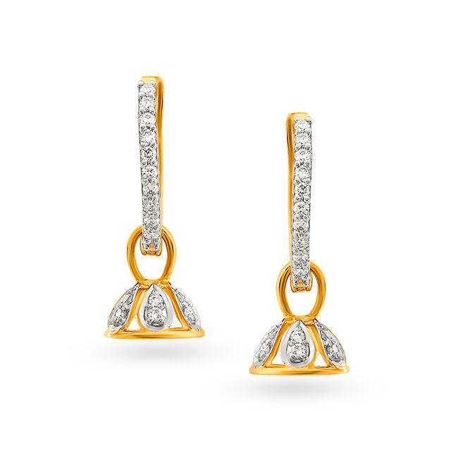 Dainty Diamond Jhumka Earrings,,hi-res 