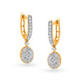 18 Karat Gold and Diamond Hoop Earrings,,hi-res 3