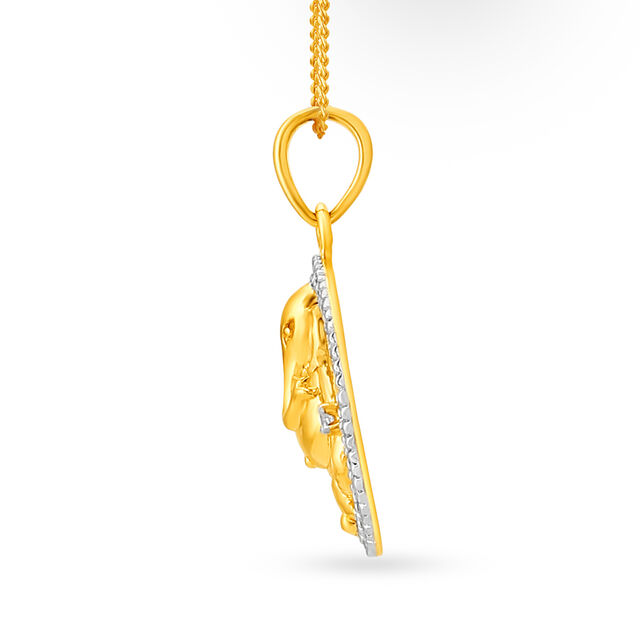 Divine Lord Ganesha Diamond Pendant,,hi-res