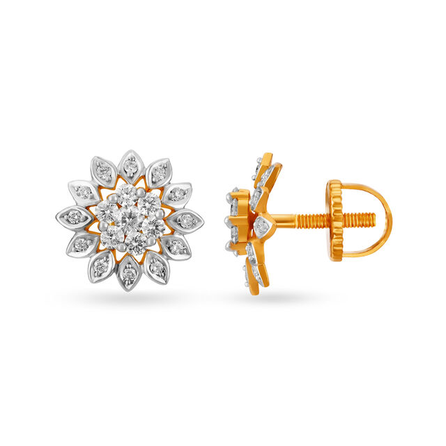 18 Karat Gold and Diamond Stud Earrings,,hi-res 2