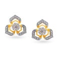Captivating Traditional Floral Diamond Stud Earrings,,hi-res 2