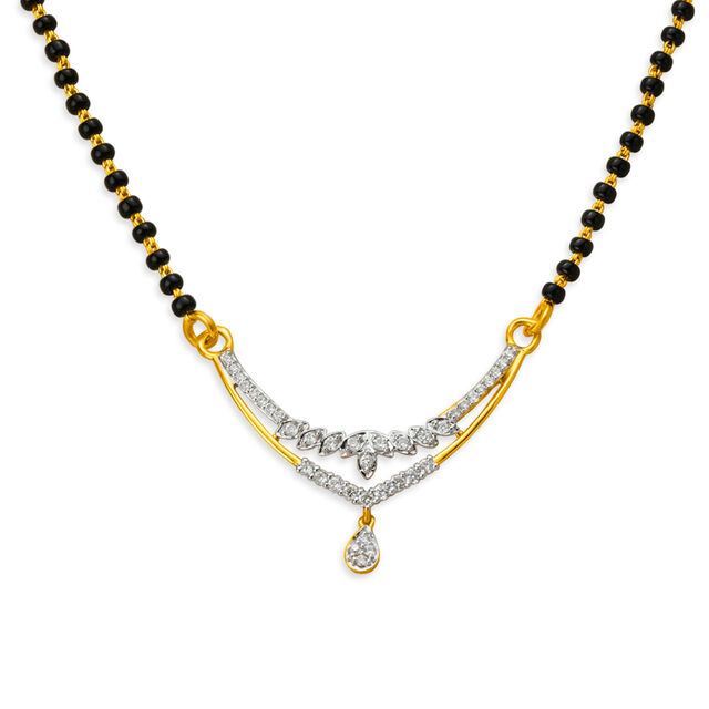 Striking Diamond Mangalsutra,,hi-res 2