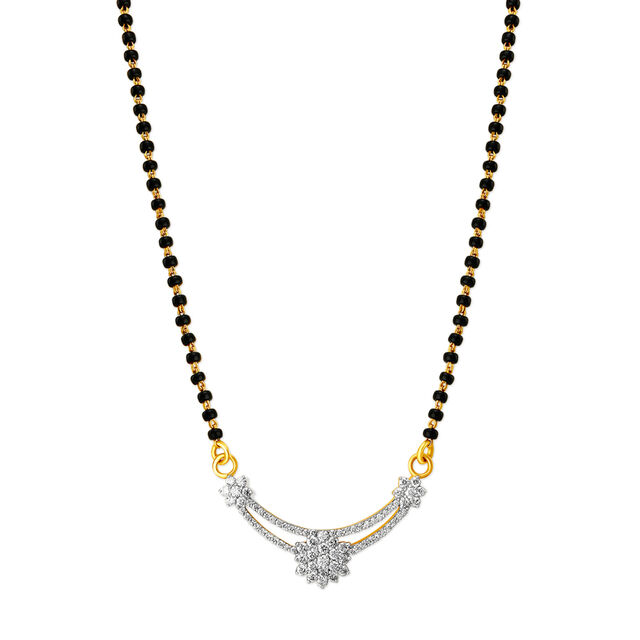 Crescent Gold & Diamond Mangalsutra,,hi-res 
