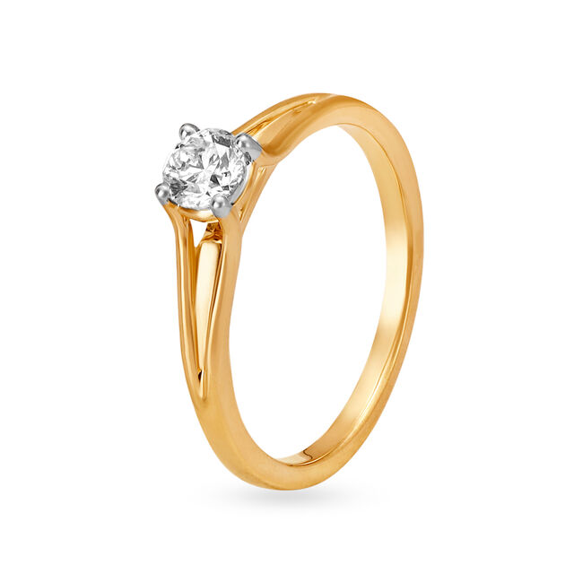 Classic Sleek Single Stone Ring