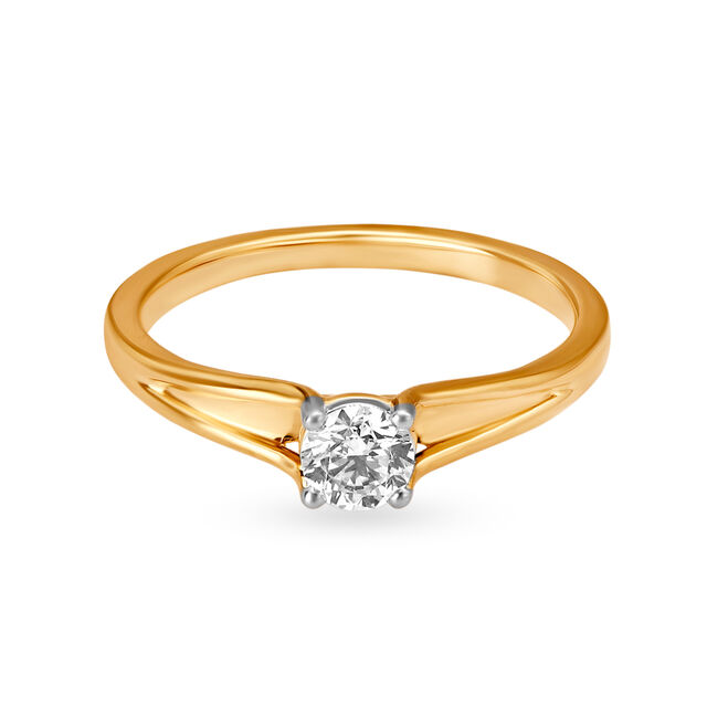 Classic Sleek Single Stone Ring
