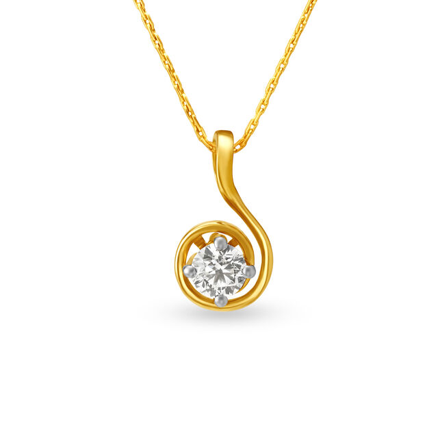 Graceful Solitaire Pendant 