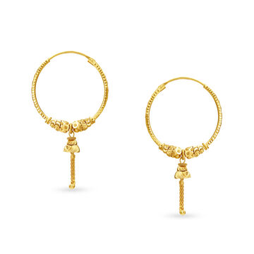 Traditional Bali Gold Hoop Earrings