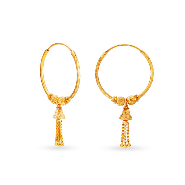 Sublime Traditional Gold Hoop Earrings 2