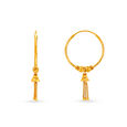 Dainty Dangling Gold Hoop Earrings 2