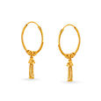 Dainty Dangling Gold Hoop Earrings 3