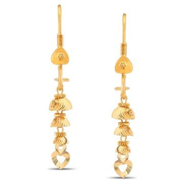 Timeless 18 Karat Yellow Gold Bell Motif Hoop Earrings