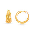 Shimmering Subtle Gold Hoop Earrings,,hi-res 2