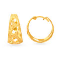 Stunning Gold Marquise Hoops,,hi-res 2