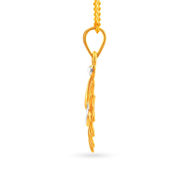 Radiant Yellow Gold Floral Pendant,,hi-res 2