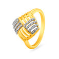 Modern 18 Karat Gold And Diamond Finger Ring,,hi-res 
