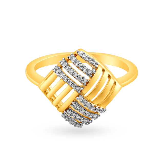 Modern 18 Karat Gold And Diamond Finger Ring,,hi-res 2