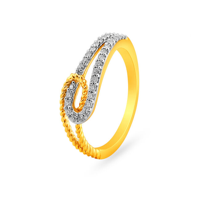 Boundless 18 Karat Gold And Diamond Interlock Ring,,hi-res 