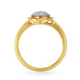 Spangled 18 Karat Yellow Gold And Diamond Cluster Ring 3