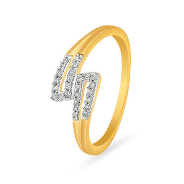 18 Karat Gold and Diamond Finger Ring