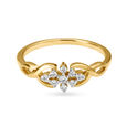 Modern Floral Pattern Diamond Finger Ring,,hi-res 2