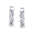 Brilliant White Gold and Diamond Hoop Earrings,,hi-res 