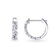 Brilliant White Gold and Diamond Hoop Earrings,,hi-res 2