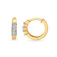 Petite Diamond and Gold Hoop Earrings,,hi-res 2