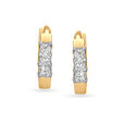 Petite Diamond and Gold Hoop Earrings,,hi-res 2