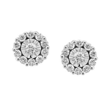 Chic Diamond Stud Earrings in Kudi Pattern