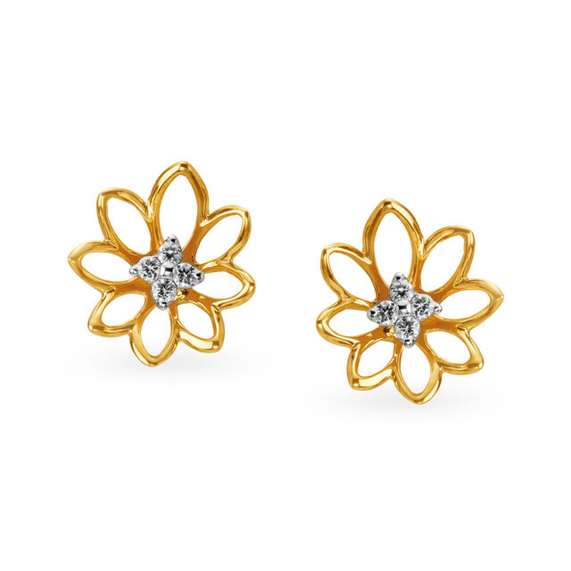 Traditional Diamond Stud Earrings 