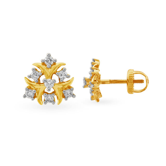 Resplendent Diamond Floral Stud Earrings,,hi-res 3