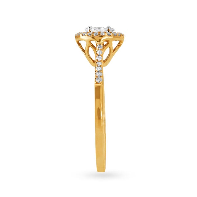 Marvelous 18 Karat Yellow Gold And Diamond Cluster Ring,,hi-res 3