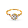 Posh Lattice Design Diamond and Gold Finger Ring,,hi-res 2