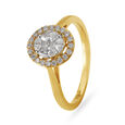 Oval Cluster Diamond and Rose Gold Ring 