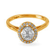 Oval Cluster Diamond and Rose Gold Ring 2