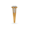 Glimmering 18 Karat Yellow Gold And Diamond Finger Ring 3