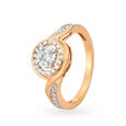 Sophisticated 18 Karat Rose Gold And Diamond Cluster Ring,,hi-res 